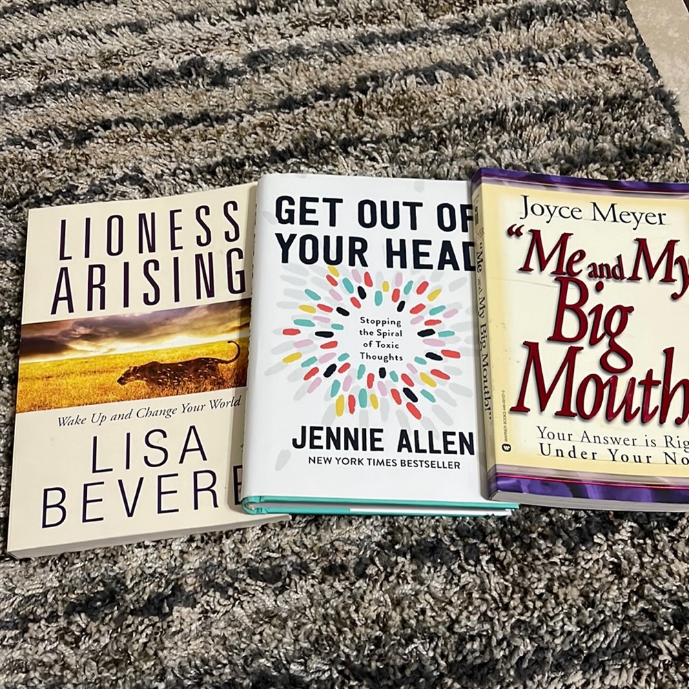 3 Christian Books by Female Authors; Joyce Meyer, Jennie Allen, and Lisa Bevere